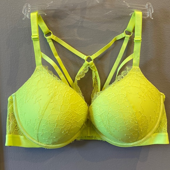 NWT! Victoria’s Secret neon yellow push up bra - Picture 1 of 3